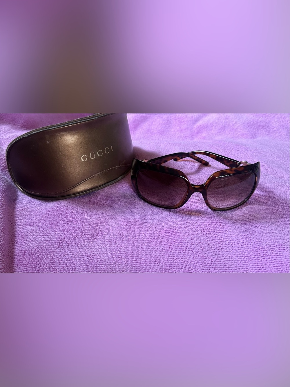 Gucci GG 3034/S Oversized Tortoise Shell Sunglasses Interlocking GG Logo W/Case